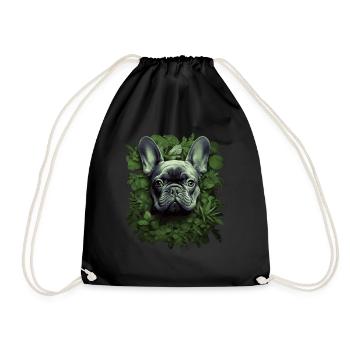 Portrait Bouledogue Français - Sac de sport léger - noir - Devant