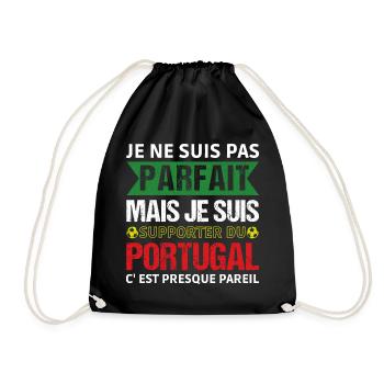 Supporter du Portugal cadeau football portugais - Sac de sport léger - noir - Devant