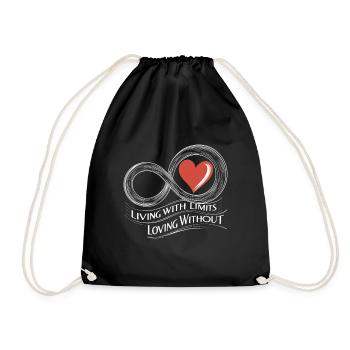 Living with Limits, Loving without - ME/CFS - Turnbeutel - Schwarz - Vorne