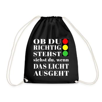 Si vous vous tenez correctement, vous verrez le feu de circulation - Sac de sport léger - noir - Devant