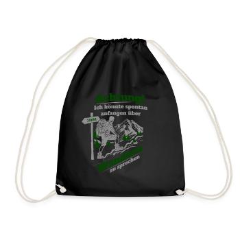 Attention, je pourrais me lancer spontanément sur la randonnée - Sac de sport léger - noir - Devant