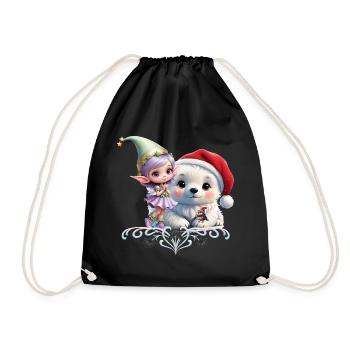 Des amis dans un monde fantastique - Sac de sport léger - noir - Devant