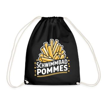 Frites, frites, restauration rapide - Sac de sport léger - noir - Devant