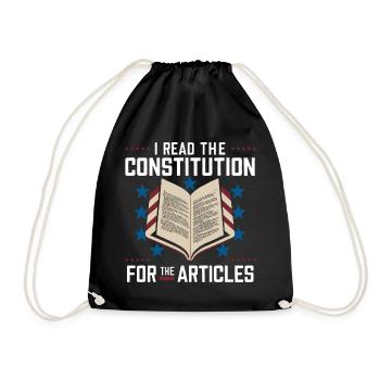 History with humor – For all article readers - Drawstring Bag - black - Front