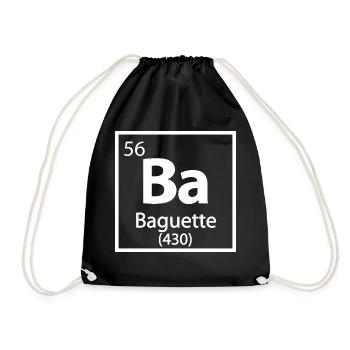 Baguette Element - Tableau périodique amusant - Sac de sport léger - noir - Devant