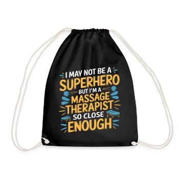 Humorous design for massage therapists - Drawstring Bag - black - Front