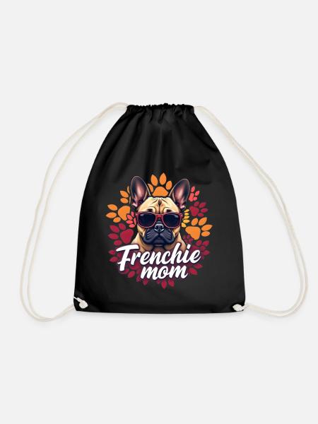 Frenchie Mom - Turnbeutel - Schwarz