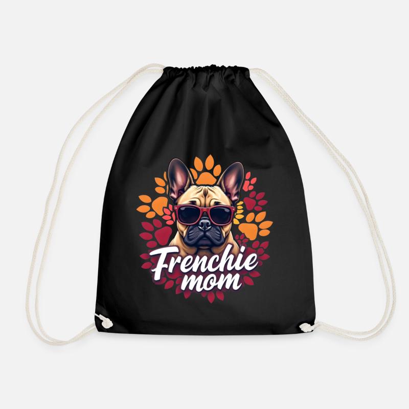Frenchie Mom - Turnbeutel - Schwarz