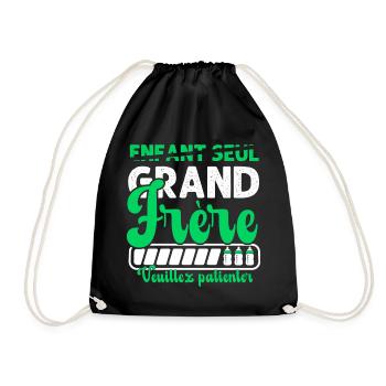 Grand Frère Cadeau Annonce Naissance Bébé - Sac de sport léger - noir - Devant