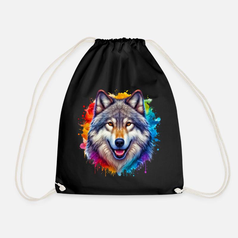 Wolf - Turnbeutel - Schwarz