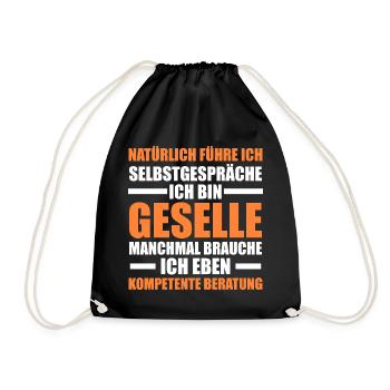 Journeyman Craft Journeyman's Certificate Gift - Drawstring Bag - black - Front