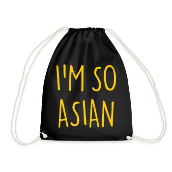 I'M SO ASIAN Asian Asia - Drawstring Bag - black - Front