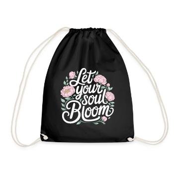 Let Your Soul Bloom - Drawstring Bag - black - Front