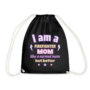 Maman pompier, cadeau de fête des mères - Sac de sport léger - noir - Devant