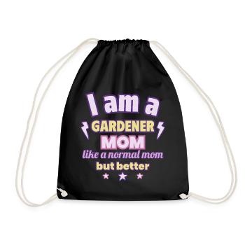 Jardinier Maman, Cadeau de Fête des Mères, Jardin - Sac de sport léger - noir - Devant
