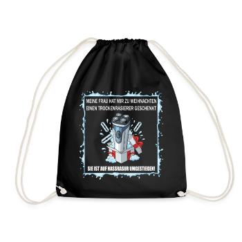 Dry Shaver Gift - Drawstring Bag - black - Front