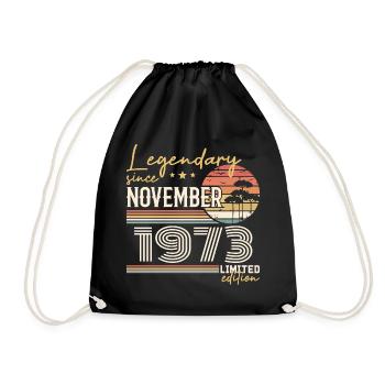 Millésime Novembre 1973 RétroNovembre 1973  - Sac de sport léger - noir - Devant