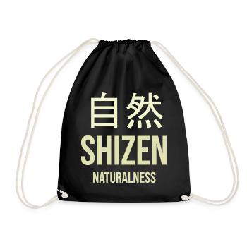 Natur Zen SHIZEN - Turnbeutel - Schwarz - Vorne