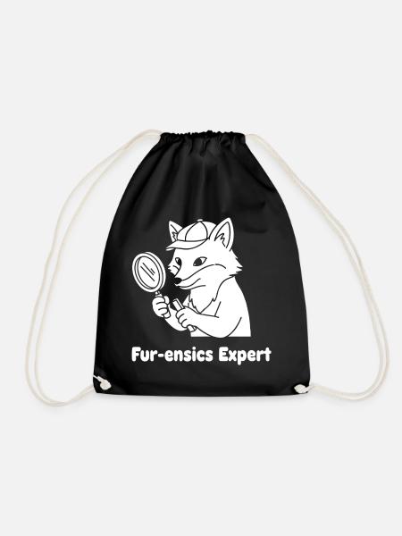 Fur-ensics Expert Detektivpfote - Turnbeutel - Schwarz