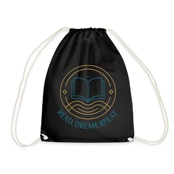 Read. Dream. Try again. - Drawstring Bag - black - Front