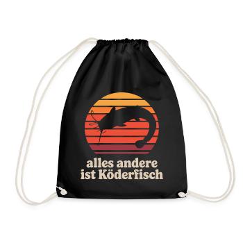 Pêcheur au poisson-chat – Tout le reste est un poisson-appât - Sac de sport léger - noir - Devant