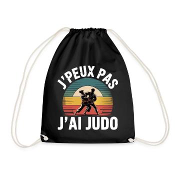 I can't I have judo humor gift - Drawstring Bag - black - Front
