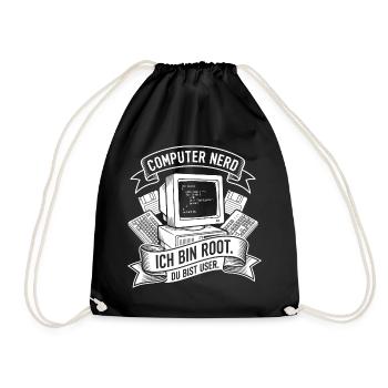 Je suis un nerd informatique root - Sac de sport léger - noir - Devant