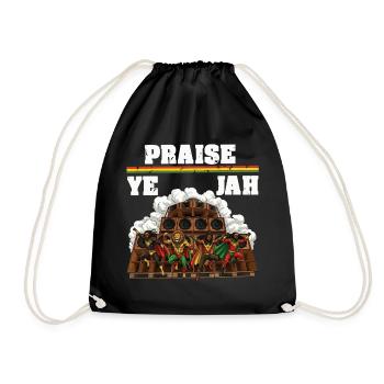 Praise Jah Rasta - Drawstring Bag - black - Front