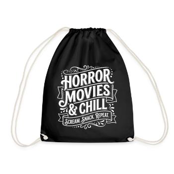 Horror Movies & Chill - Drawstring Bag - black - Front