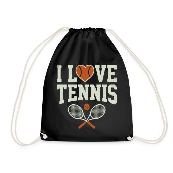 Chemise de tennis, sweat à capuche I Love Tennis, short - Sac de sport léger - noir - Devant