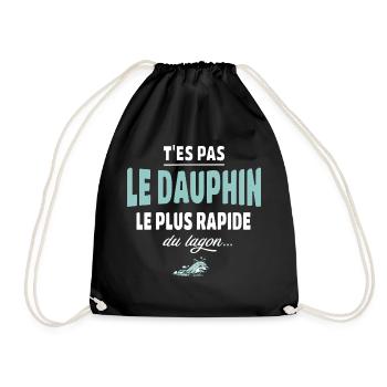 T’es pas le dauphin le plus rapide du lagon - Sac de sport léger - noir - Devant