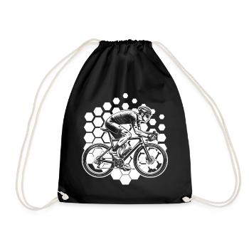 Geschenkidee für einen Roadbike mit Roadbike - Turnbeutel - Schwarz - Vorne