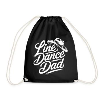 Line Dance Dad - Drawstring Bag - black - Front