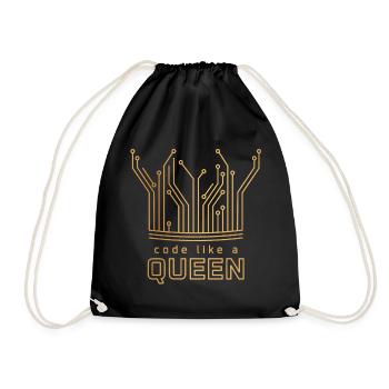 Code comme une reine - Sac de sport léger - noir - Devant