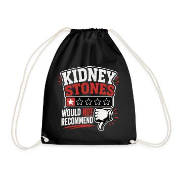 Kidney Stones – Would Not Recommend Genesung  - Turnbeutel - Schwarz - Vorne