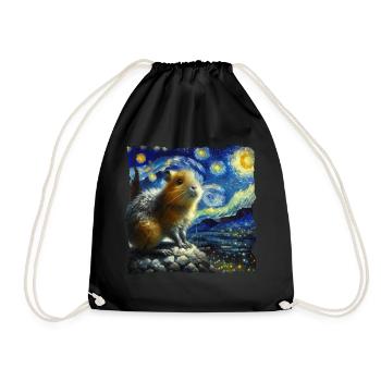 Nuit étoilée d’Aguti - Sac de sport léger - noir - Devant