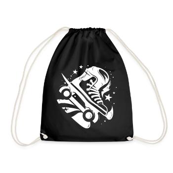 Graphisme des patins à roulettes - Sac de sport léger - noir - Devant
