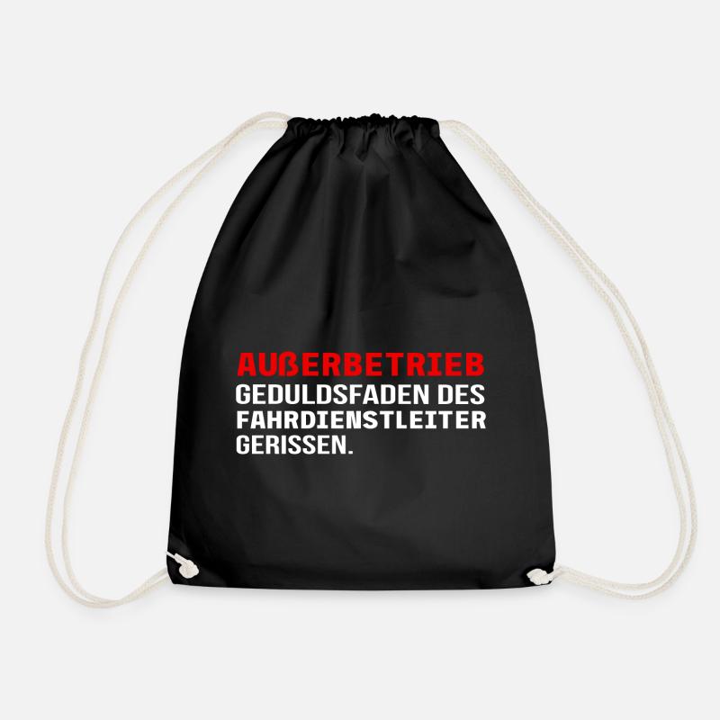 Fahrdienstleiter und Eisenbahner Sprüche - Turnbeutel - Schwarz