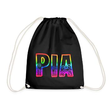 pia rs regenbogen - Turnbeutel - Schwarz - Vorne