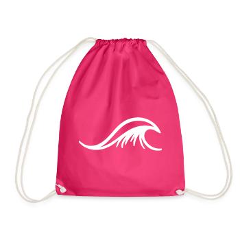 Wave Sea Ocean Water - Drawstring Bag - fuchsia - Front