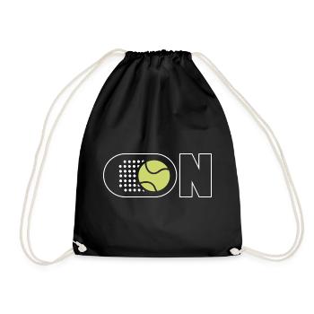 Padel Tennis Padel Racket Paddle Padel Tennis - Drawstring Bag - black - Front