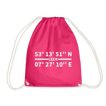 Empty coordinates - Drawstring Bag - fuchsia - Front