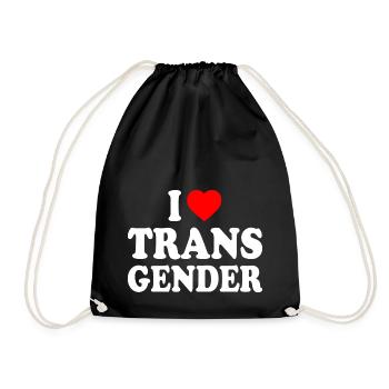 I love transgender trans - Sac de sport léger - noir - Devant