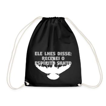Receive Comforter - Portuguese - Drawstring Bag - black - Front