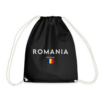 Romanian flag, Romanian pride - Drawstring Bag - black - Front