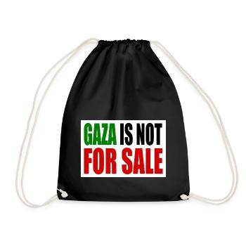 gaza is not for sale - Drawstring Bag - black - Front