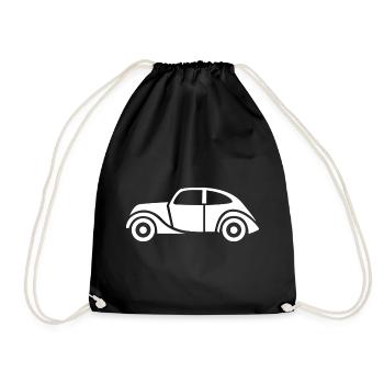 Icône de voiture vintage - Bande dessinée classique de voiture - Sac de sport léger - noir - Devant