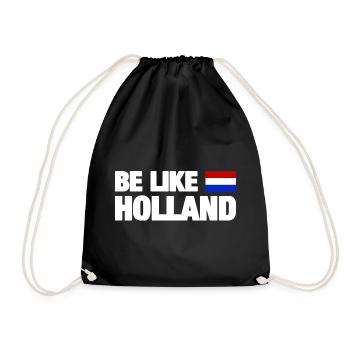 Holland Flag Design Motif - Drawstring Bag - black - Front