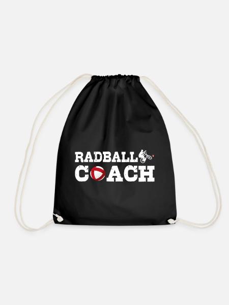 Radball Coach, Radball, Radballer, Hallenradsport - Turnbeutel - Schwarz