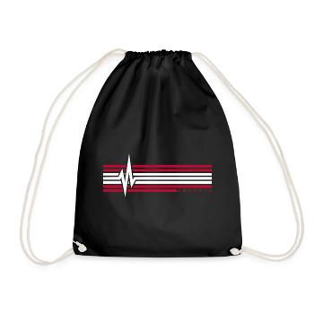 Heartbeat Austria ECG Austria Austrians - Drawstring Bag - black - Front